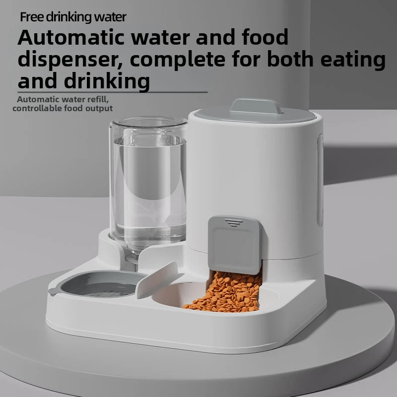 Automatic Gravity Feeder & Water Bowl 2 in 1 Large Capacity PP Material for Dogs, Cats, and Small Pets