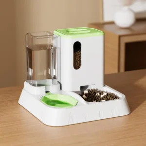 Automatic Gravity Pet Feeder & Water Dispenser Eco Friendly Solution for Work Business & Traveling Stocked Pet Bowls & Feeders
