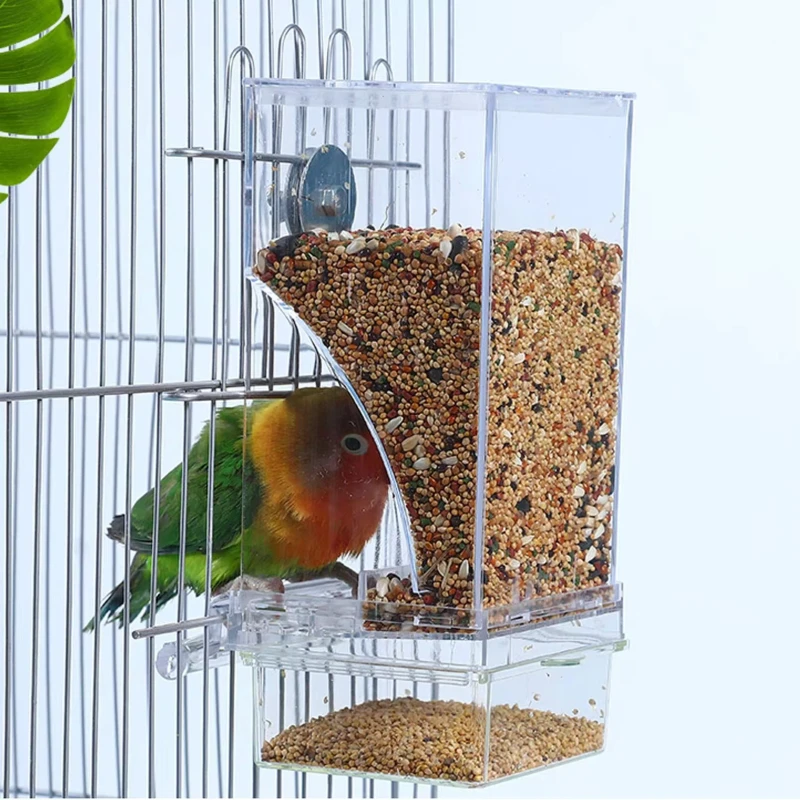 Automatic Hanging Plastic Feeders for Pigeons Parrots Love Birds for Pets