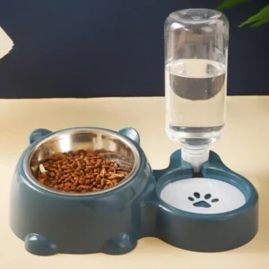 Automatic Pet Feeding Bowl & Water Bowl Dual Use Food Dish Water Feeder for Cats Puppies Small Dogs Daily Pet Feeding