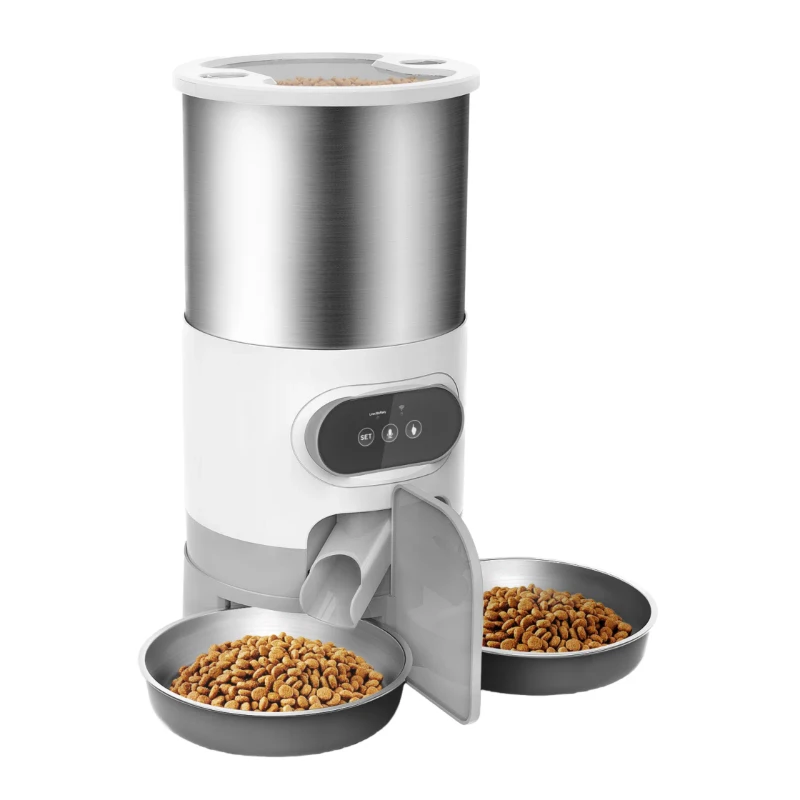Automatic Pet Food Feeder Hands free Stainless Steel 3L 4.5L Timed Cat Dog Bowl Smart Pet Bowls Feeders