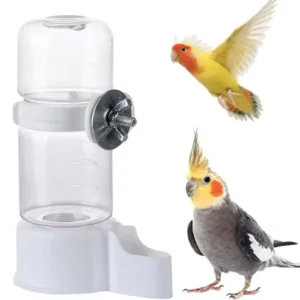Automatic Plastic Bird Water Feeder with Transparent Round Bowls 140ml Large Capacity for Parrots Pigeons & Starlings