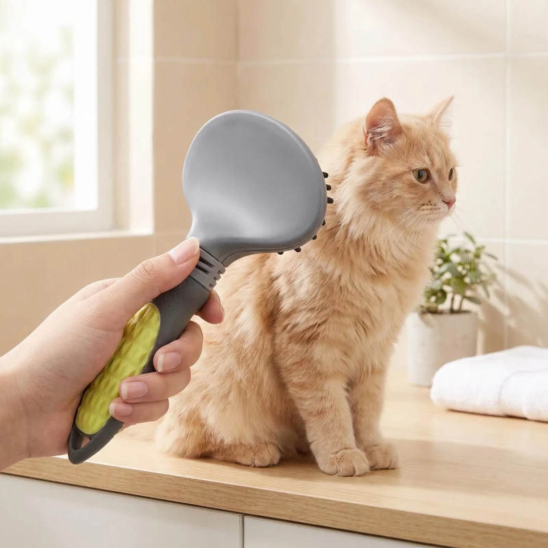 Automatic Portable Easy to Use Hair Removal Pet Comb Cross Border Plastic Beauty Dog and Cat Grooming Brush