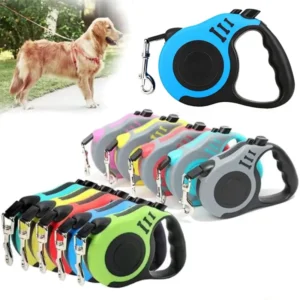 Automatic Retractable Dog Leash Made of Nylon Plastic Strong Traction Belt with Non Slip Handle for Easy Pet Walking Control