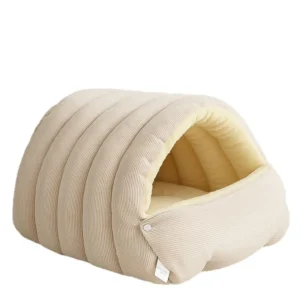 Autumn Winter Cat House Sleeping Bed Removable Hand Washable Enclosed Design Eco Friendly Foldable Pet Bed for Cats Dogs Indoor