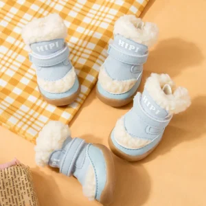 Autumn and Winter Pet Dog Snow Boots and Dog Shoes Anti Slip Warm Pet Dog Socks Shoes