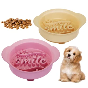 BPA Free Silicone Pet Bowl Slow Food Feeding Customized Portable Slow Feeder Dog Bowls