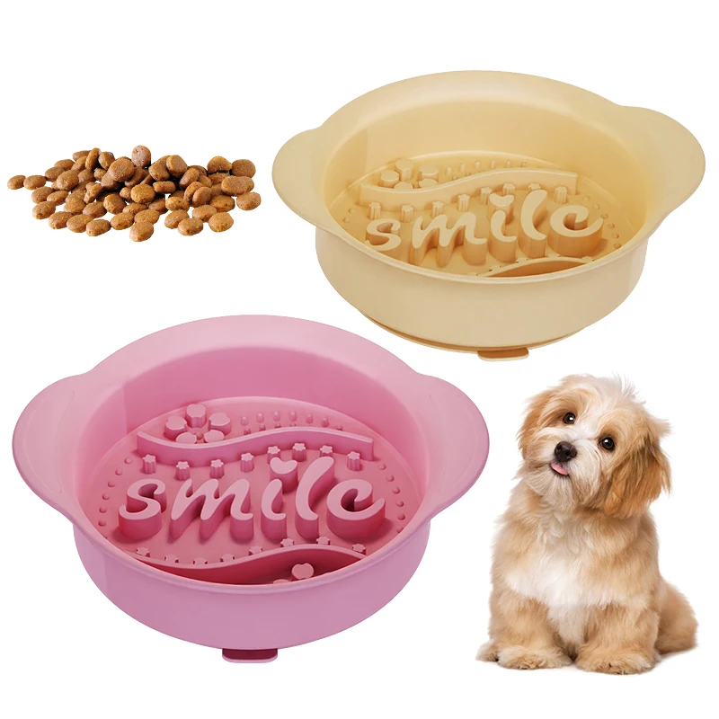 BPA Free Silicone Pet Bowl Slow Food Feeding Customized Portable Slow Feeder Dog Bowls