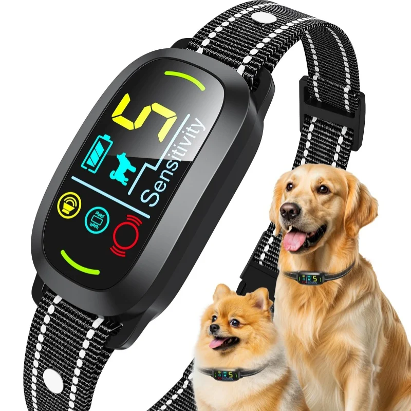 Bark Collar Static Shock Vibration Warning Tone Waterproof Bark Control Rechargeable Anti Bark Collar for Dog