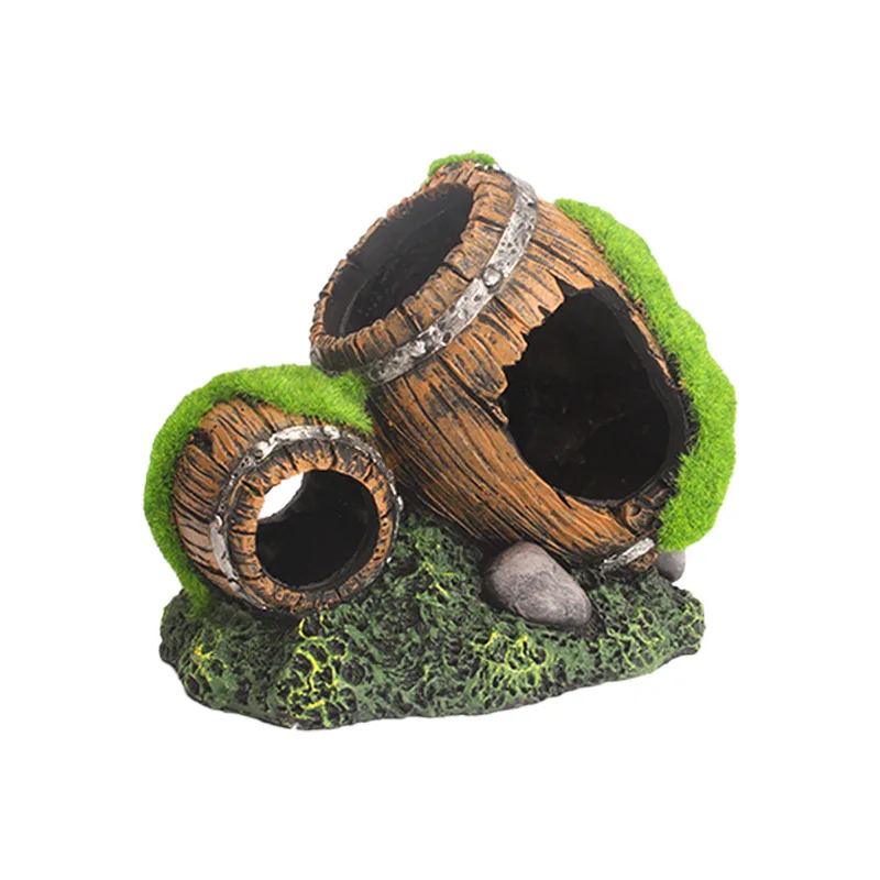 Barrel Shaped Aquarium Decoration Fish Tank Accessories