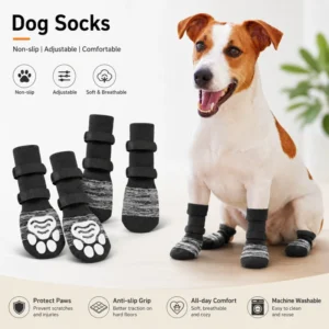 Basic Anti Slip Dog Socks with Adjustable Strap for Paw Protection Custom OEM ODM