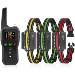 Beep Vibration Shock Dog Training Collar IPx7 Waterproof Bark Control Dog E Collar with Long Distance