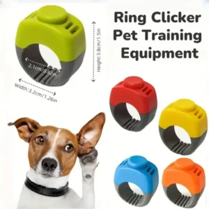 Behavioral Training Pet Training Clicker Easy Use Clear Sound Finger Clickers Ergonomic Plastic Stainless Steel Pet Supplies