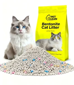 Benjie Premium Eco Friendly Clumping Activated Carbon Flushable Lemon Scent 5kg Strong Cost effective Bentonite Ball Cat Litter