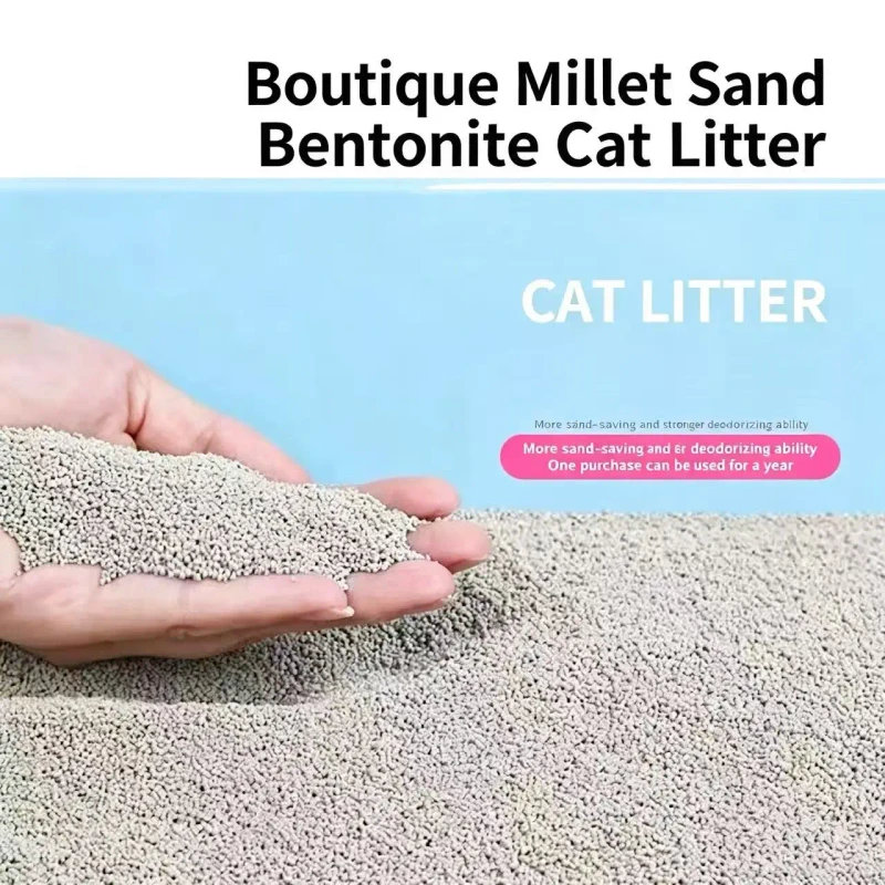 Bentonite Cat Litter Eco Friendly 5kg OdorLocking 24Hour Odor Control QuickClumping Easy Scoop Low Dust Formula