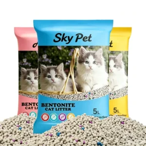 Bentonite Cat Litter Low Dust Strong Clumping Highly Adsorbent Spherical Litter