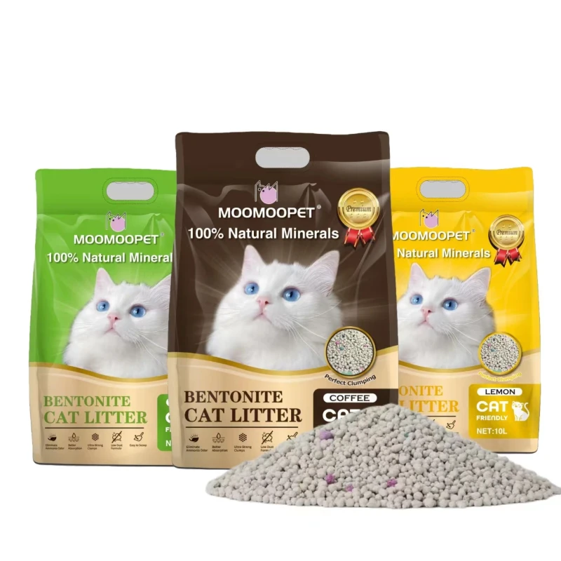 Bentonite Cat Litter Strong Scent Clumping Ball Litter with Baby Powder & Lavender Fragrance No Dust