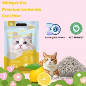 Best Selling Highly Absorbent Clumping Odor Control Low Dust Sodium Bentonite Ball Cat Litter with Custom Fragrance 1kg 5kg