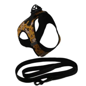 Best Selling Soft Neoprene Adjustable Pet Harness Reversible Dog Harness Set Luxury Design Printing Dog Harness