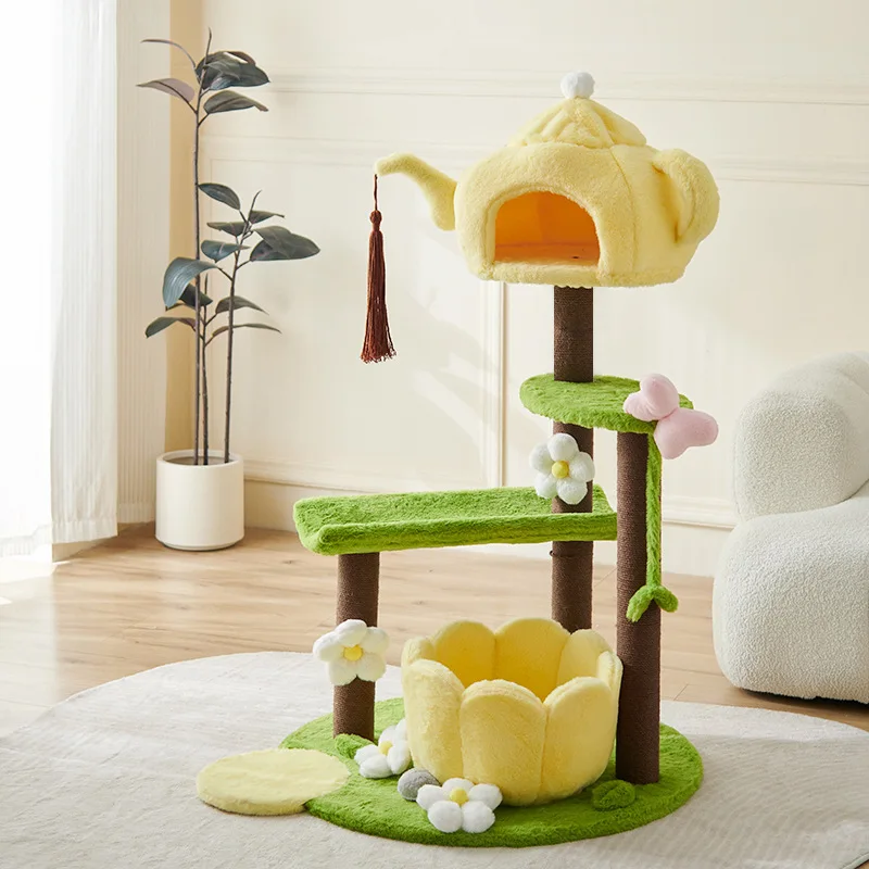 Big Capacity Cat Tree Tower Robust Climbing Frame Designed for Large Breed Cats and Multi Pet Households