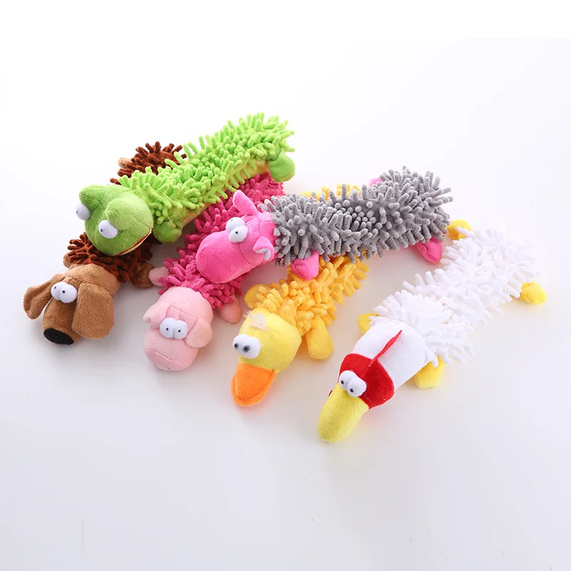 Big Soft Squeaky Luxury Animal Shape Plush Chew Toys Stocked for Dogs Juguetes Para Perros Masticables