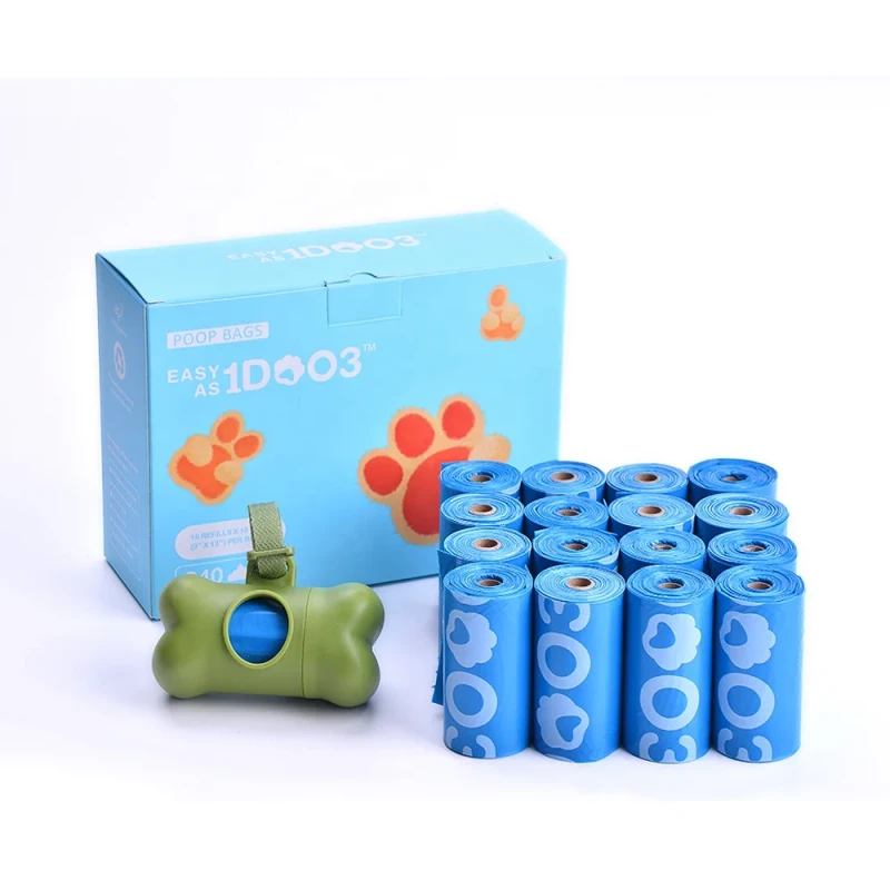 Biobased Degradable Cat Dog Poop Bags Disposable Thick Leak Proof Sustainable Pet Waste Clean Solution Custom