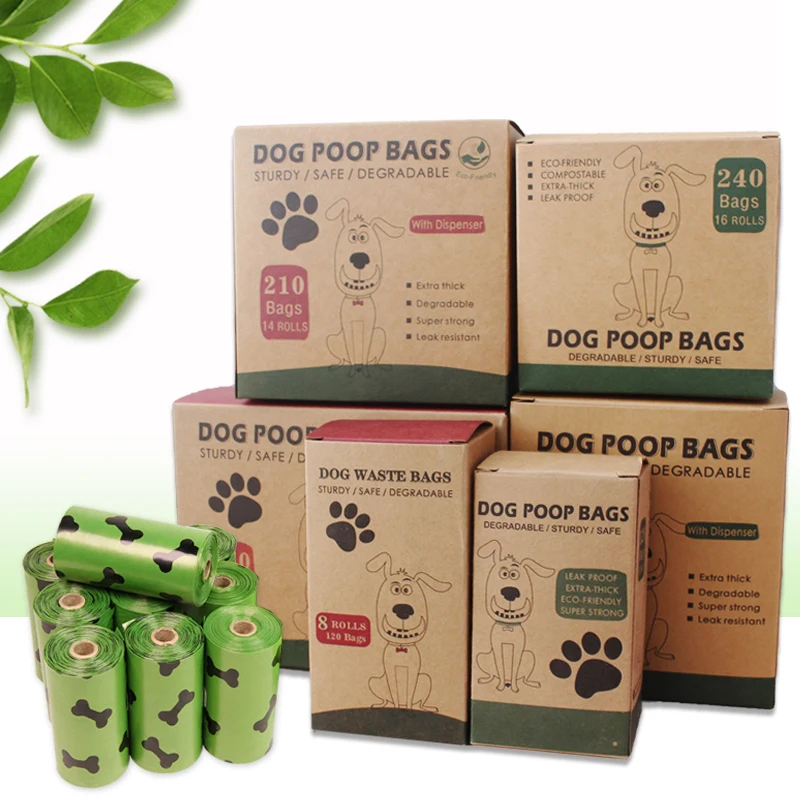 Biodegradable HDPE Dog Poop Bags Eco-Friendly Compostable Custom Plastic Bag Disposable Pet Waste Bags