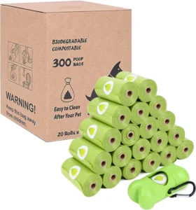 Biodegradable Plastic Dog Poop Bag Dispenser Leak Proof and Air Friendly Sustainable Pet Waste Solution for Cats