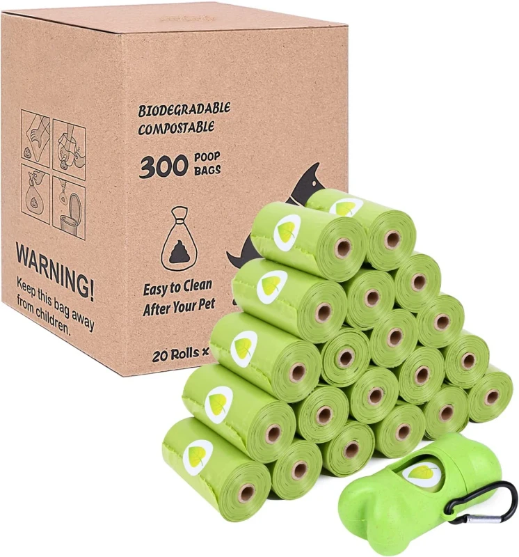Biodegradable Plastic Dog Poop Bag Dispenser Leak Proof and Air Friendly Sustainable Pet Waste Solution for Cats