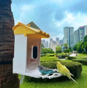 Bird Feeder with Water Electricity Separation Large 2L Capacity Automatic Feeding for Various Bird Species