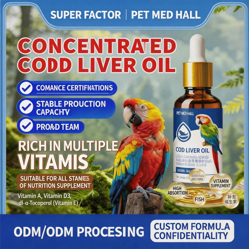 Bird Nutrition Supplement Concentrated Fish Liver Oil Immune Support Vitamins Minerals for Racing Pigeons