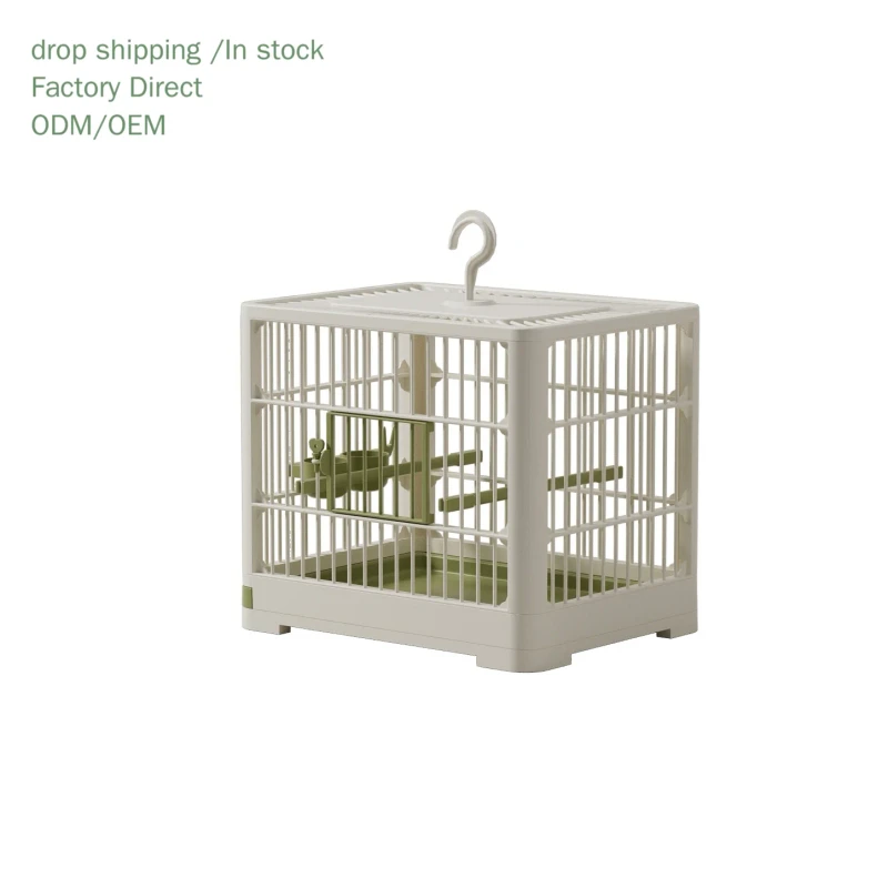 Bird Parrot Supplies Small Simple Solid Plastic Durable Easy Assemble Indoor Portable Pet Cage Box