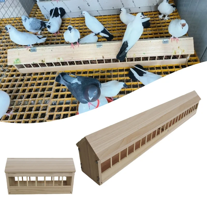 Bird Supplies Pigeon Trough Carrier Iron Food Box Feeding Spill proof Large Food Trough Rectangle Durable Outdoor