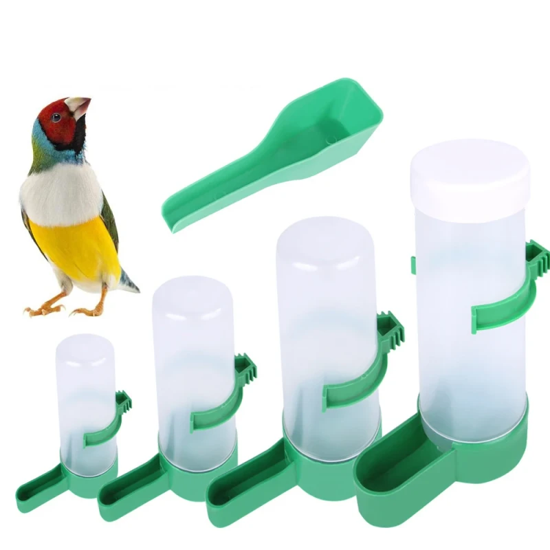 Bird Water Dispenser for Cage Bird Water Bowl Automatic No Mess Gravity Feeder Bird Watering Supplies for Pet Parrot Parakeets