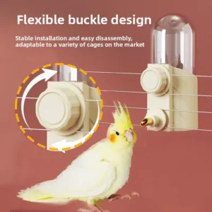 Bird Water Feeder Parrot Drinking Fountain Bird Activated Automatic Water Dispenser PVC Material