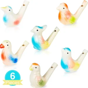Bird Water Whistles Porcelain Bird Water Whistle Colorful Ceramic Bird Whistles Toys for Kids Birthday Gift Easter Gift