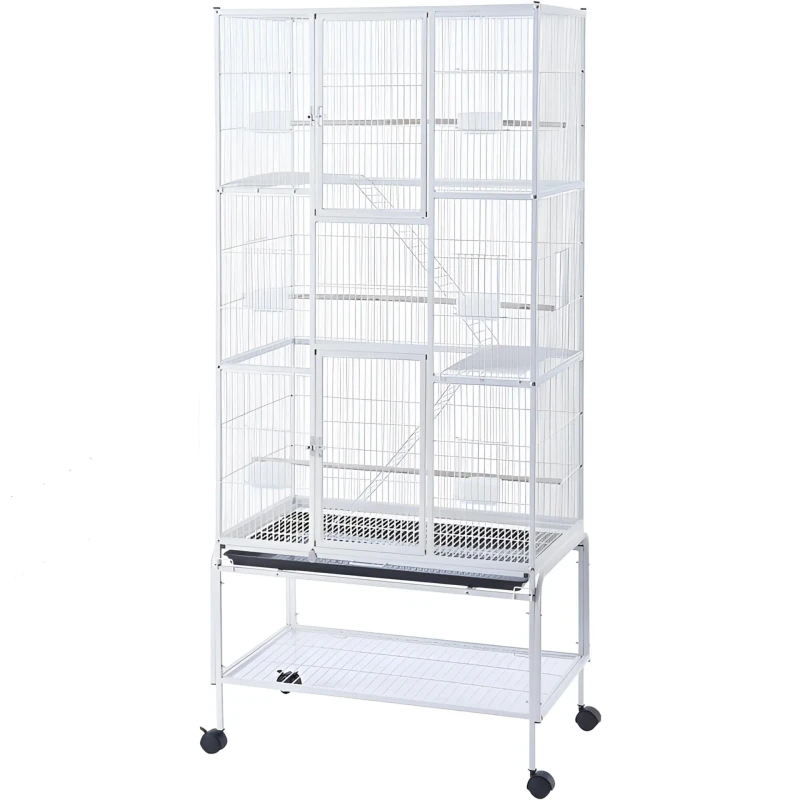 Bird cage parrot supplies extra large three floor layer cage for bird playing and breeding and squirrel cage with separate shelf