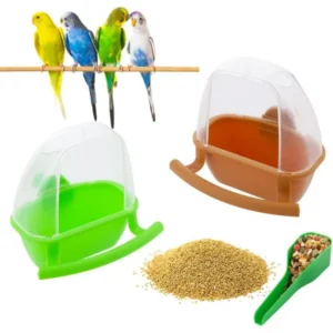 Birds Cage Hanging Feeder Bowl Water Cup Plastic Food Container for Pigeon Parrots