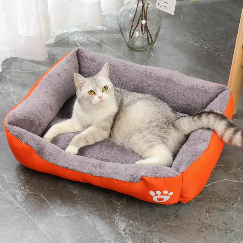 Black Dog Bed Comfort Sofa Beds Mat with Sides Medium Washable for Small Dogs Pet Bed