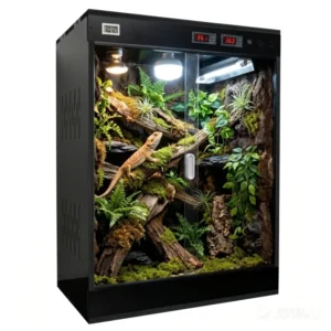Black PVC Snake Crested Gecko Lizard Reptile Enclosure Tank Cage Habitat Terrarium Customized OEM
