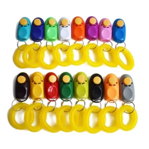 Black Pink Finger Ring Bulk Pet Cat Dog Training Clicker for Cat Training