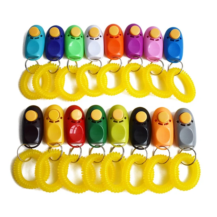 Black Pink Finger Ring Bulk Pet Cat Dog Training Clicker for Cat Training