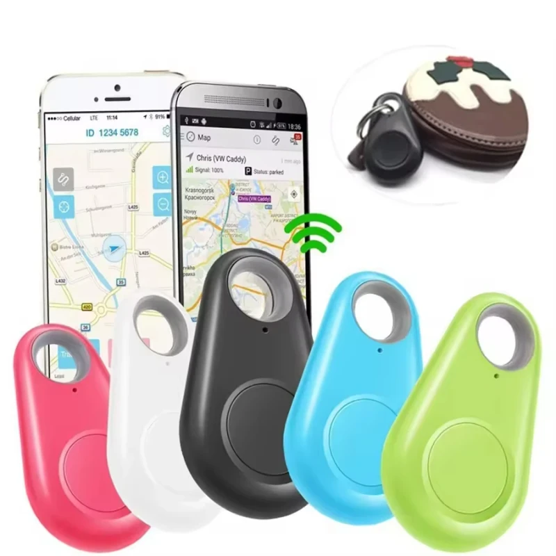 Bluetooth Pet Tracker Smart Anti Lost Tag for Dogs and Cats IPX5 Waterproof Plastic Pet Locator with Real Time Tracking