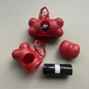 Bone Shaped Pet Dog Poop Waste Bag Holder Outdoor Dog Degradable Poop Bag Dispenser