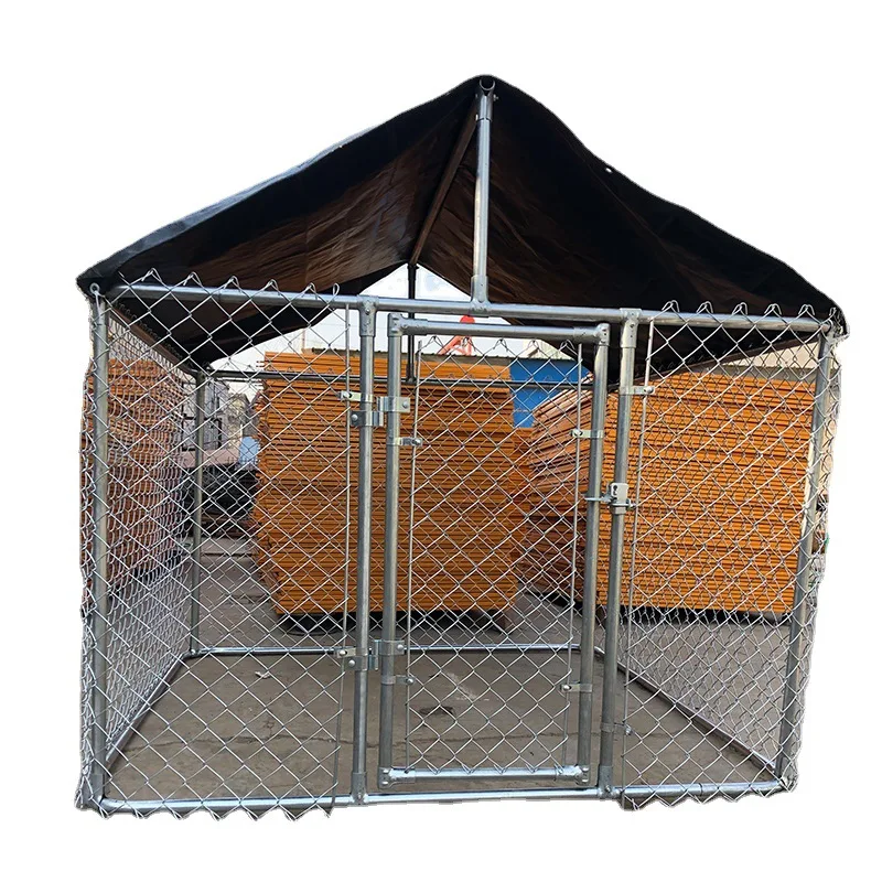 Breathable Aluminum Alloy Frame Dog Cage for Large Dogs Cold & Hot Galvanized Wire Mesh Kennel with Protection