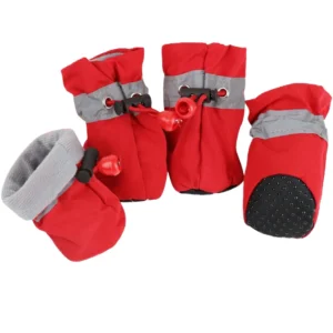 Breathable Cloth Dog Shoes Anti-skid Waterproof Winter Rain Snow Warm Reflective Pet Dog Boots Paw Protector