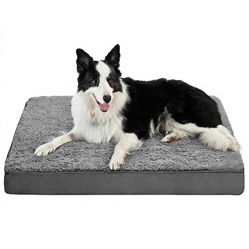 Breathable Eco Friendly Memory Foam Pet Bed with Soft Washable Cushion Elevated Design for Dogs & Cats Indoor Outdoor Use