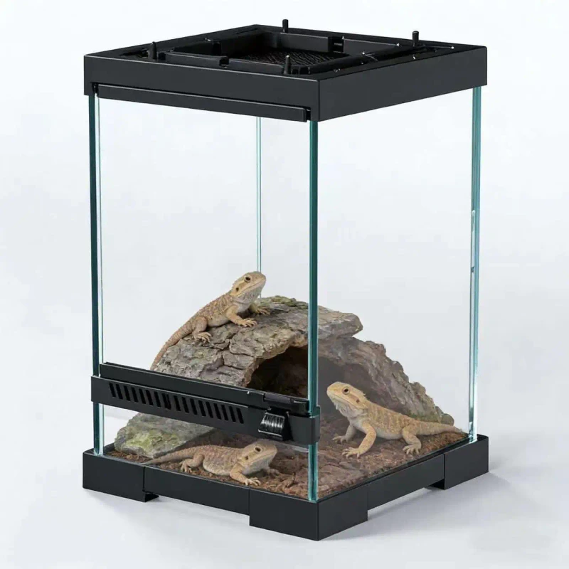 Breathable Large Glass Eco Friendly Durable Modern Reptile Tank Custom Enclosure for Lizards Horned Frogs Spiders & Geckos