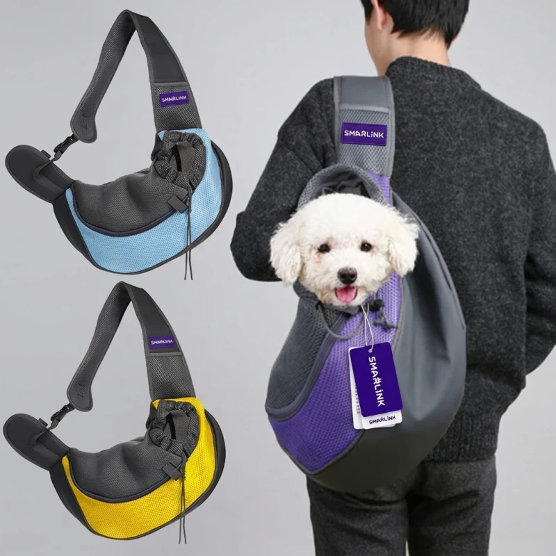Breathable Mesh Adjustable Pet Carrier Backpack Hands Free Small Dog Travel Bag Front Facing Puppy Outdoor Hiking Halloween