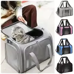 Breathable Mesh Portable Hand Held Large Capacity Pet Cage Carrier for Dog Cat Outdoor Walking Car Trip Short Distance Travel